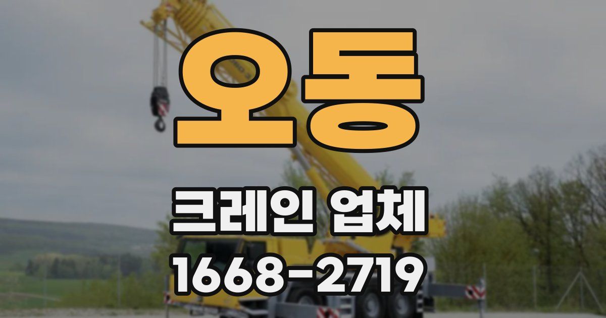 오동 크레인 업체