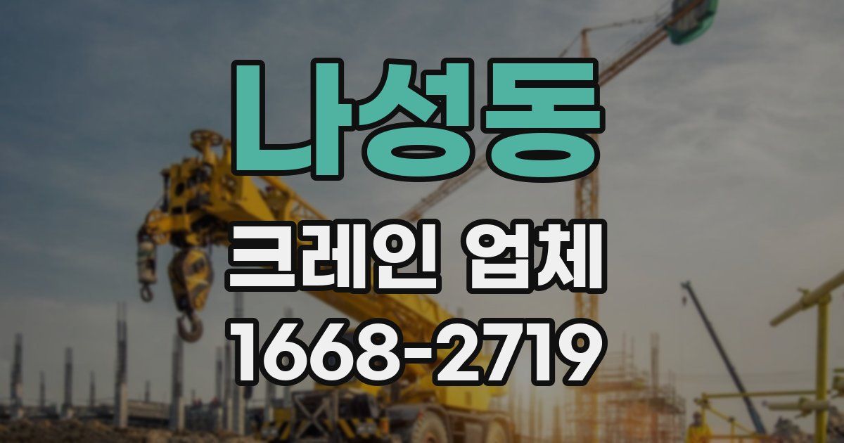 나성동 크레인 업체