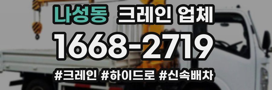 나성동 크레인 업체