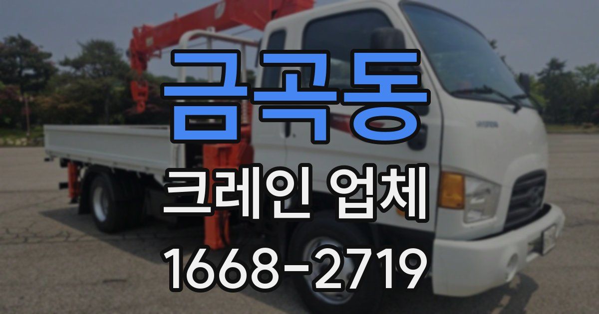 금곡동 크레인 업체
