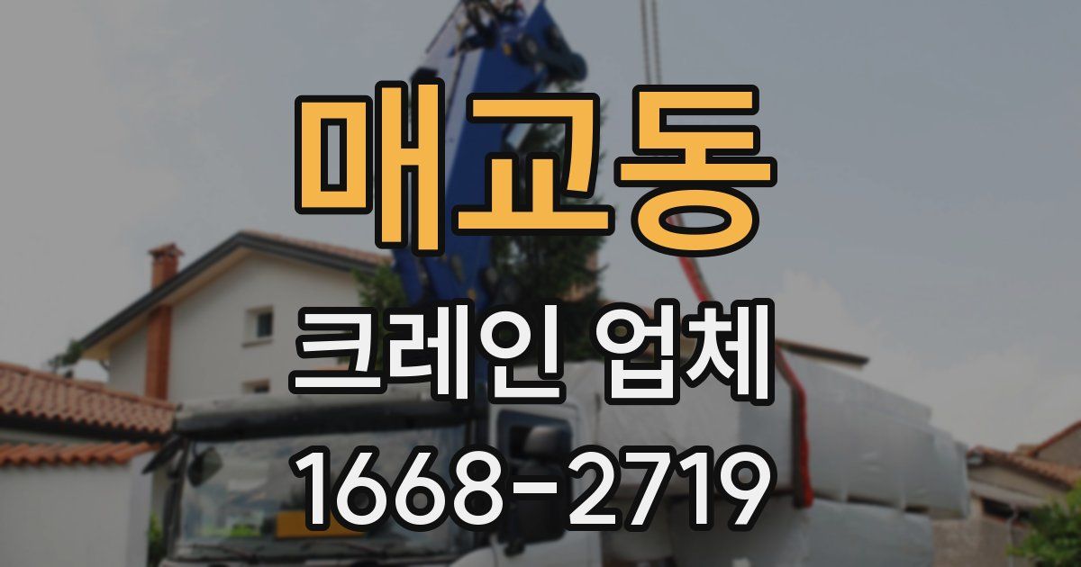 매교동 크레인 업체
