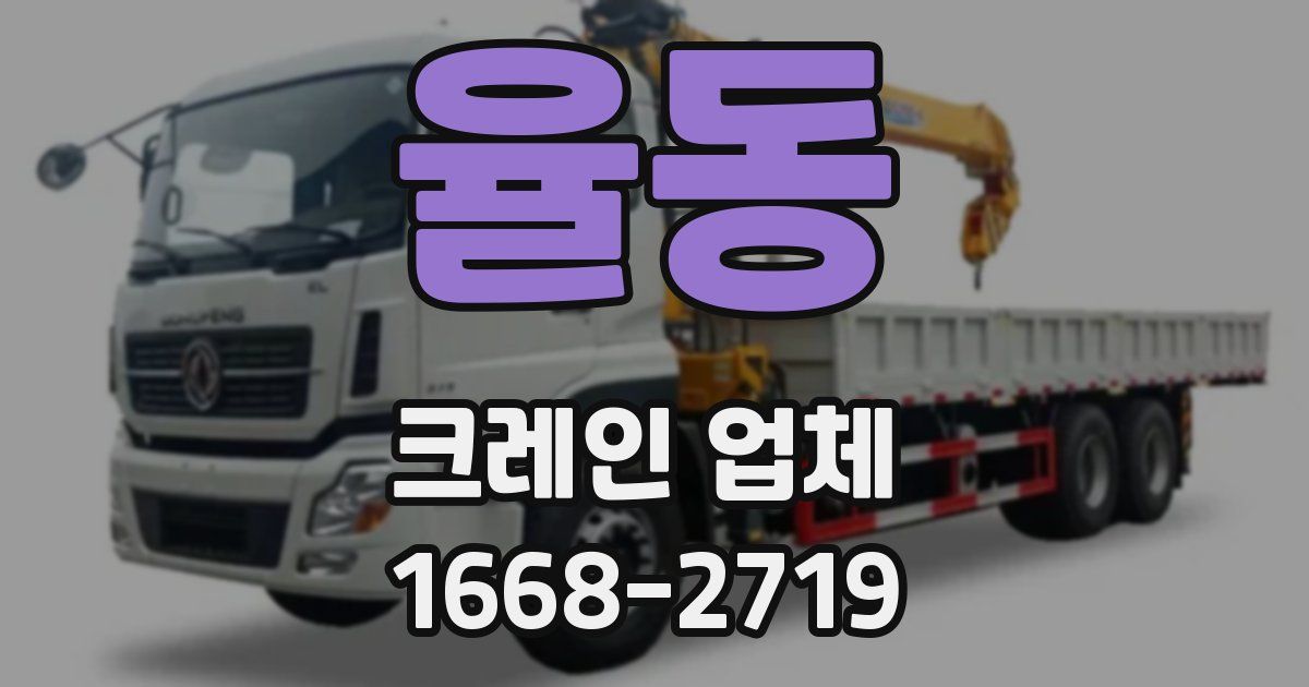 율동 크레인 업체
