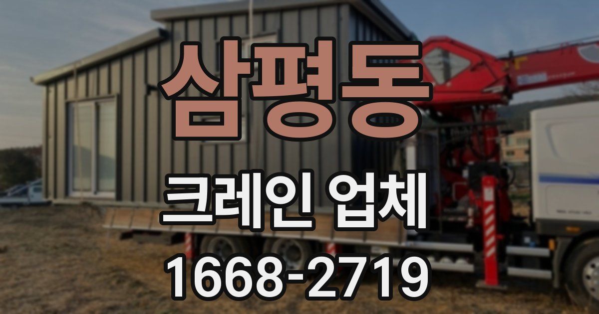 삼평동 크레인 업체