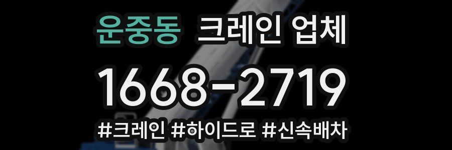 운중동 크레인 업체