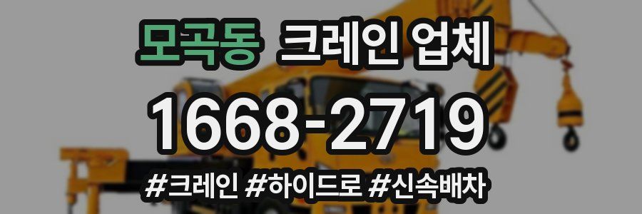 모곡동 크레인 업체