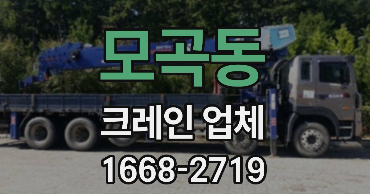 모곡동 크레인 업체