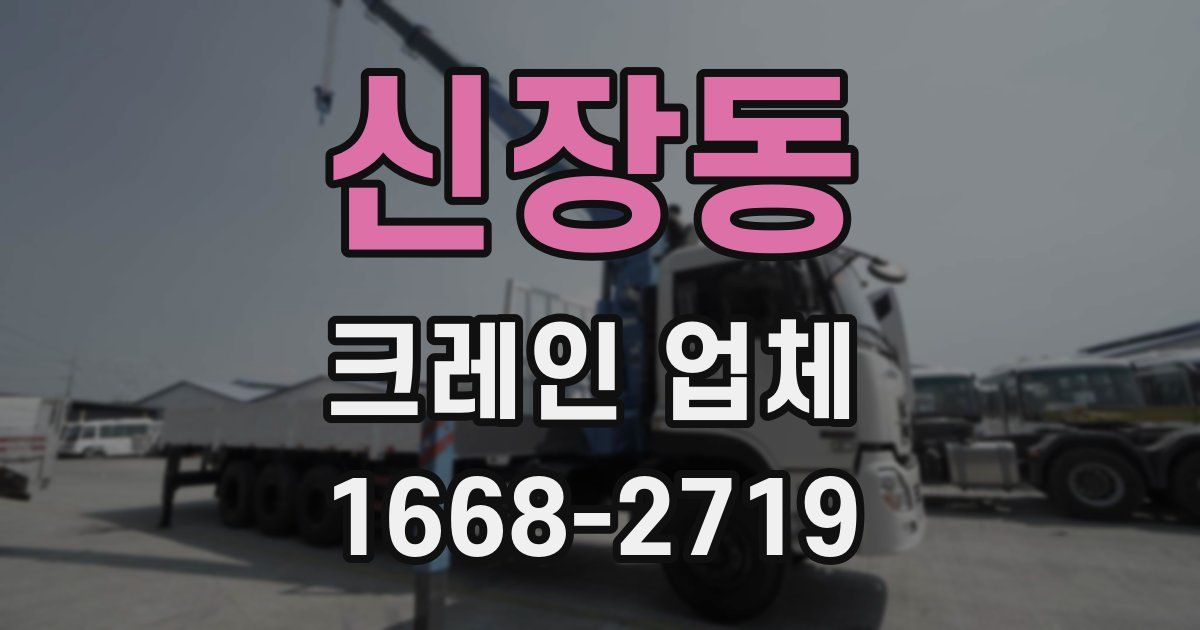 신장동 크레인 업체