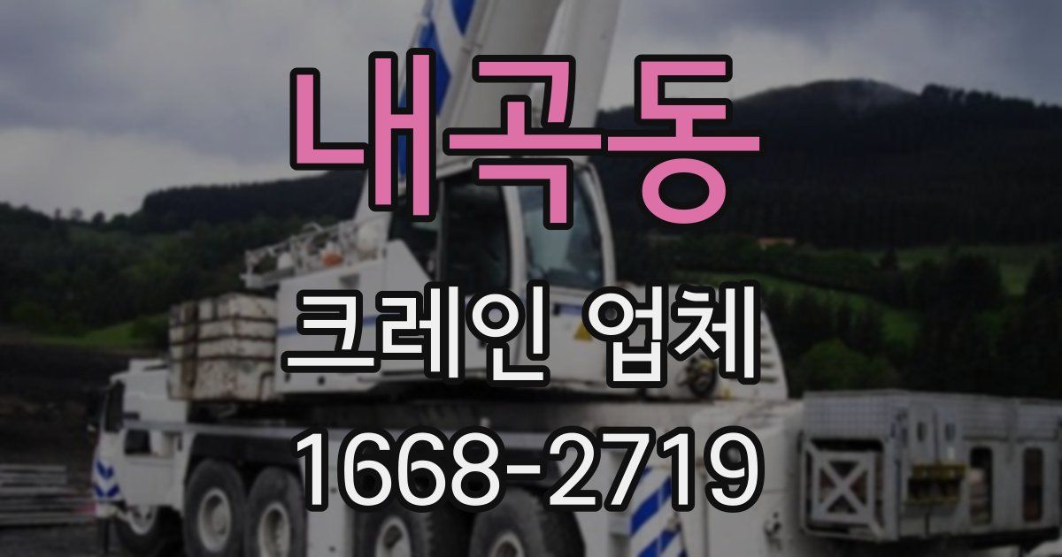 내곡동 크레인 업체