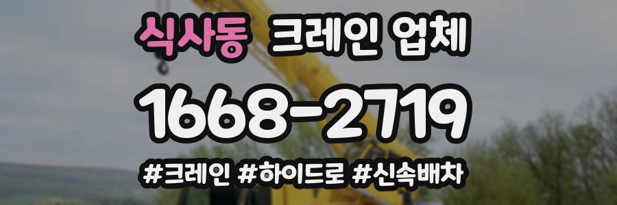 식사동 크레인 업체