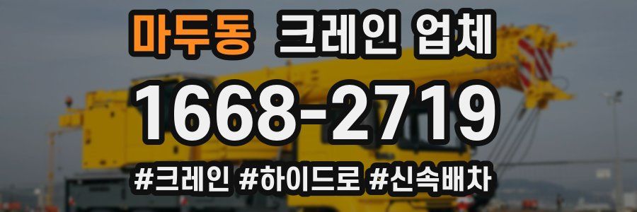 마두동 크레인 업체
