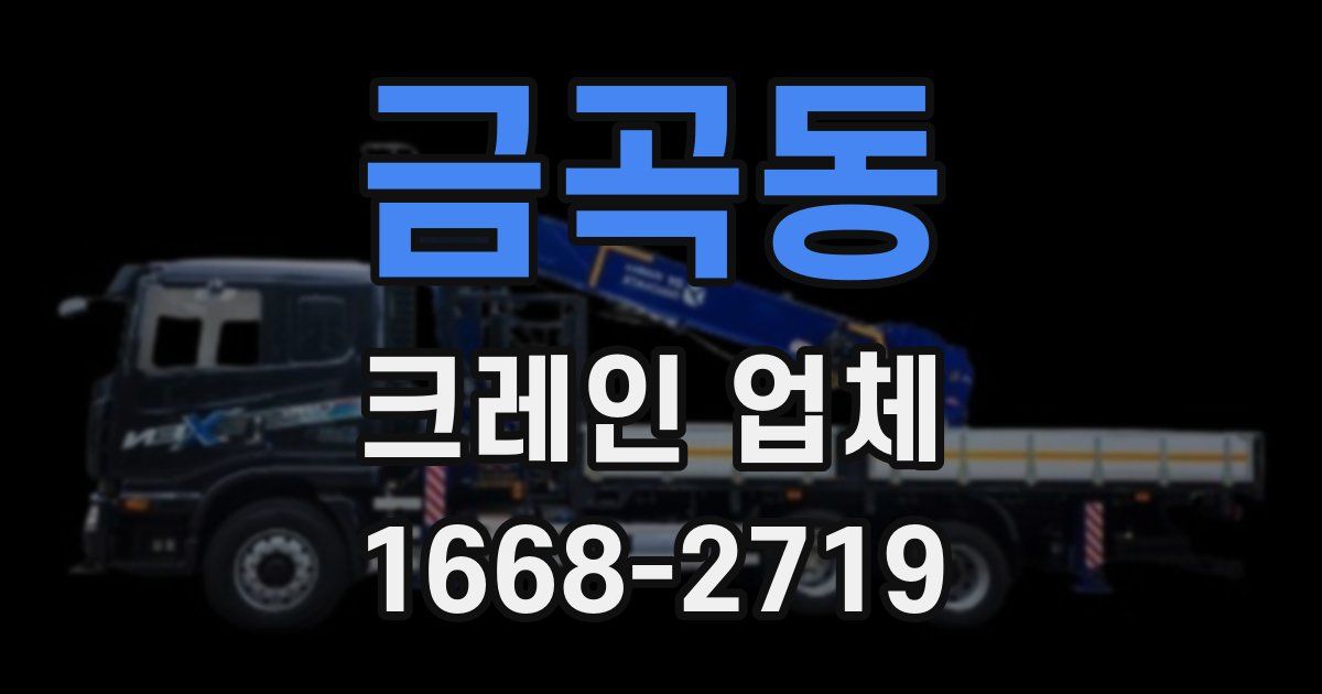 금곡동 크레인 업체