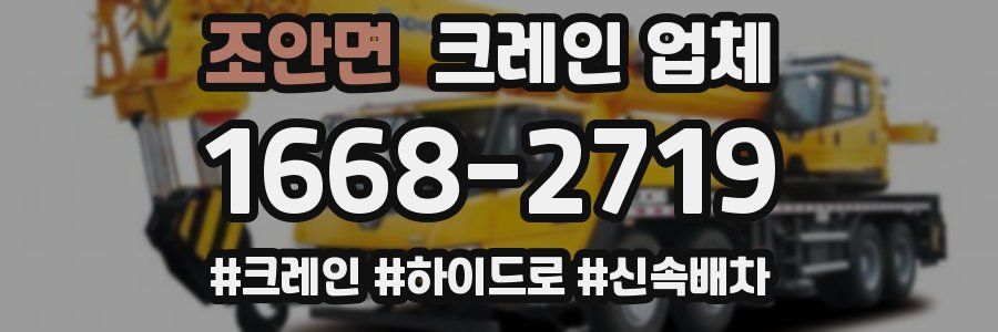 조안면 크레인 업체