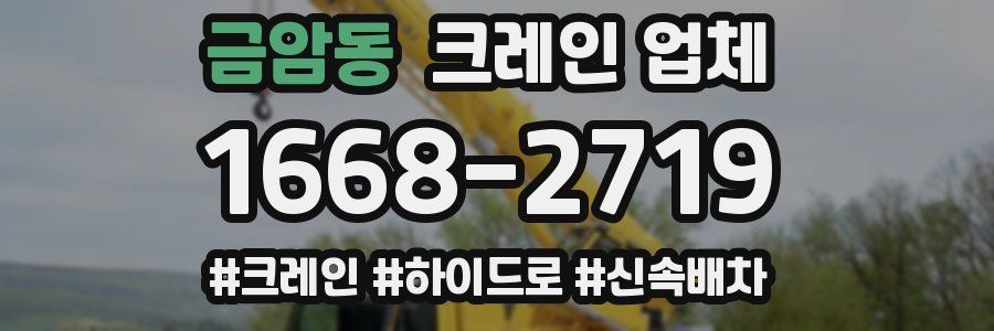 금암동 크레인 업체