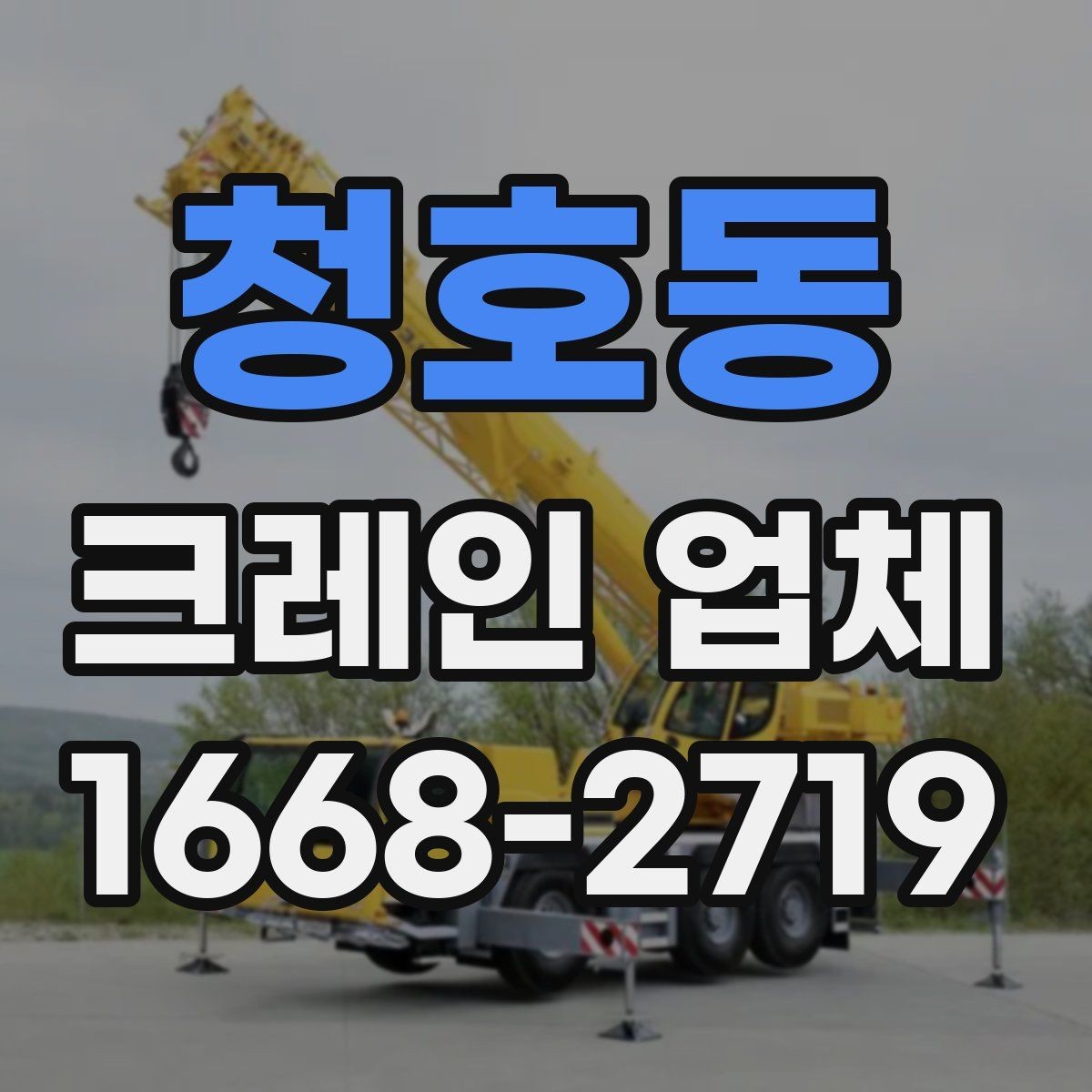 청호동 크레인 업체 장비별 사용 상황 비교
