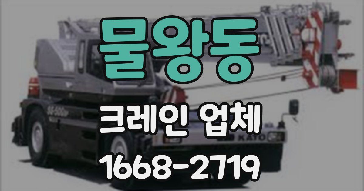 물왕동 크레인 업체