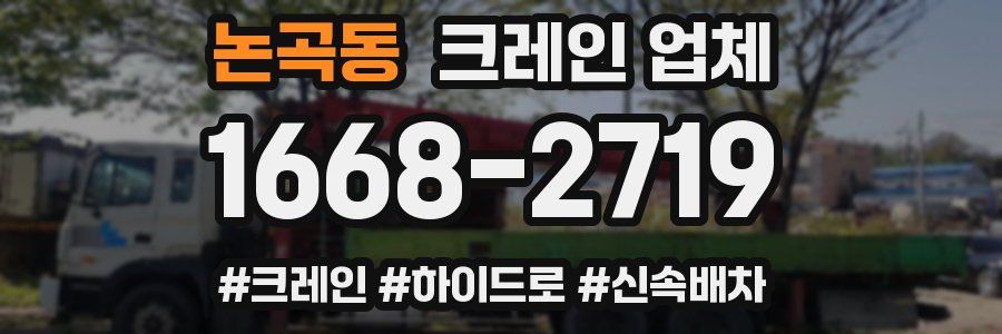 논곡동 크레인 업체