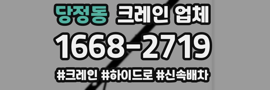 당정동 크레인 업체