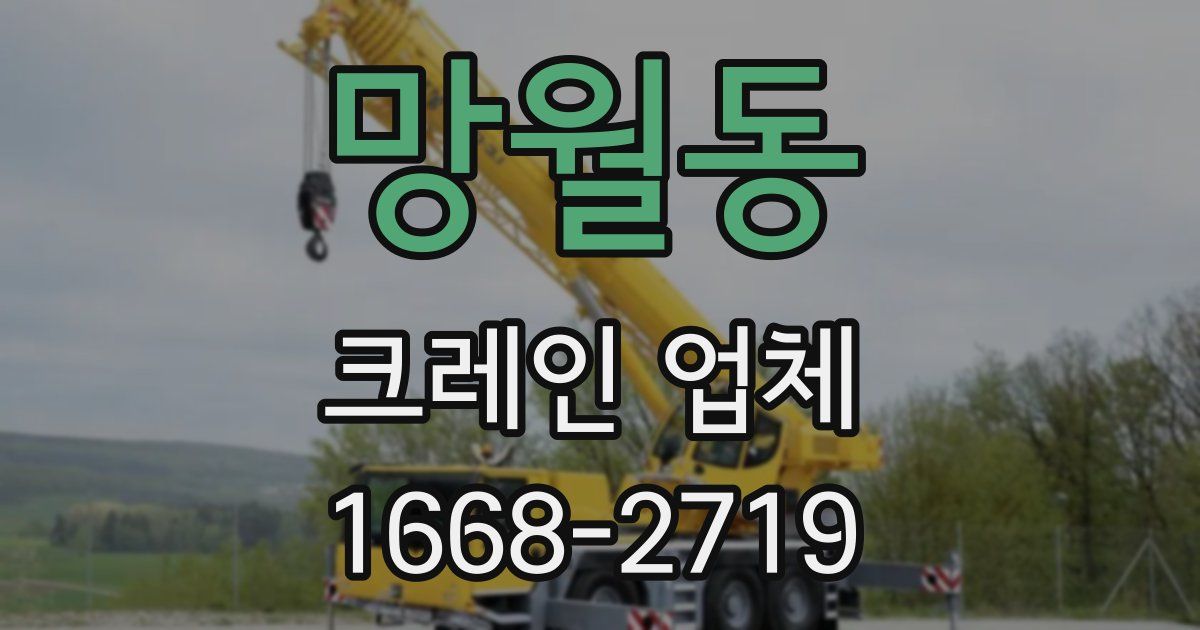 망월동 크레인 업체