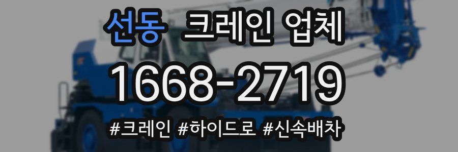 선동 크레인 업체