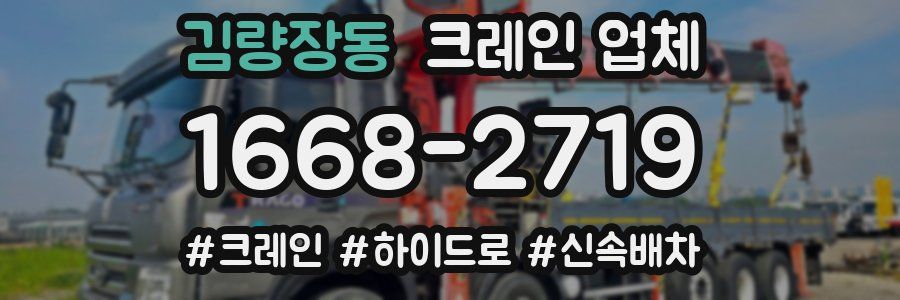 김량장동 크레인 업체