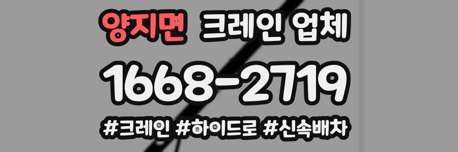 양지면 크레인 업체