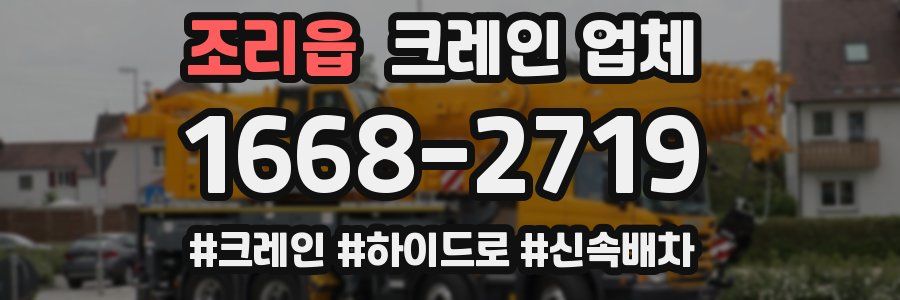 조리읍 크레인 업체