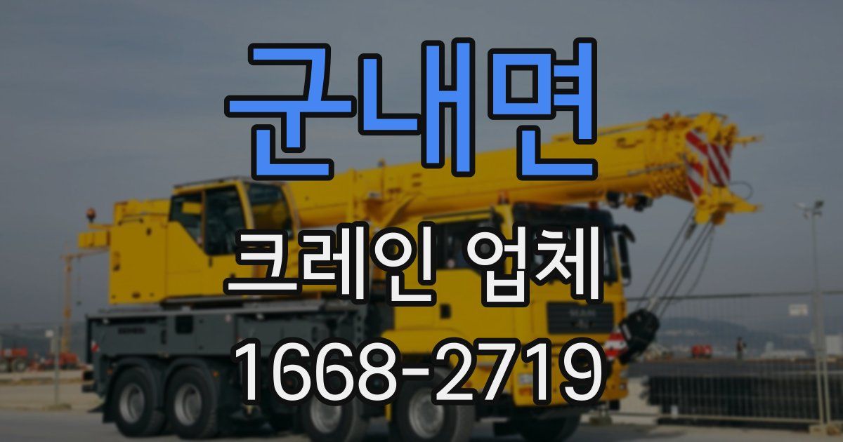 군내면 크레인 업체