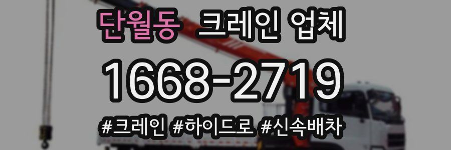 단월동 크레인 업체