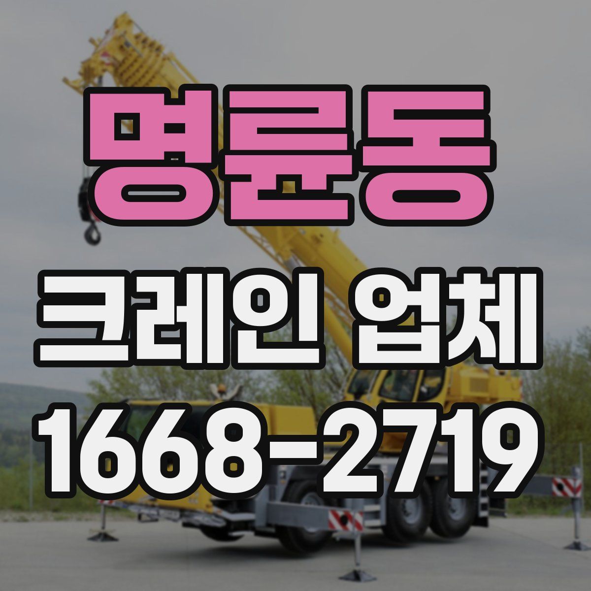 명륜동 크레인 업체