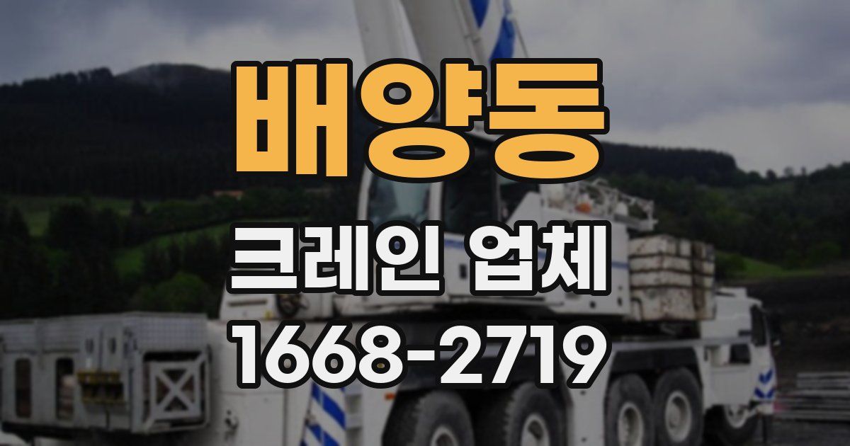 배양동 크레인 업체