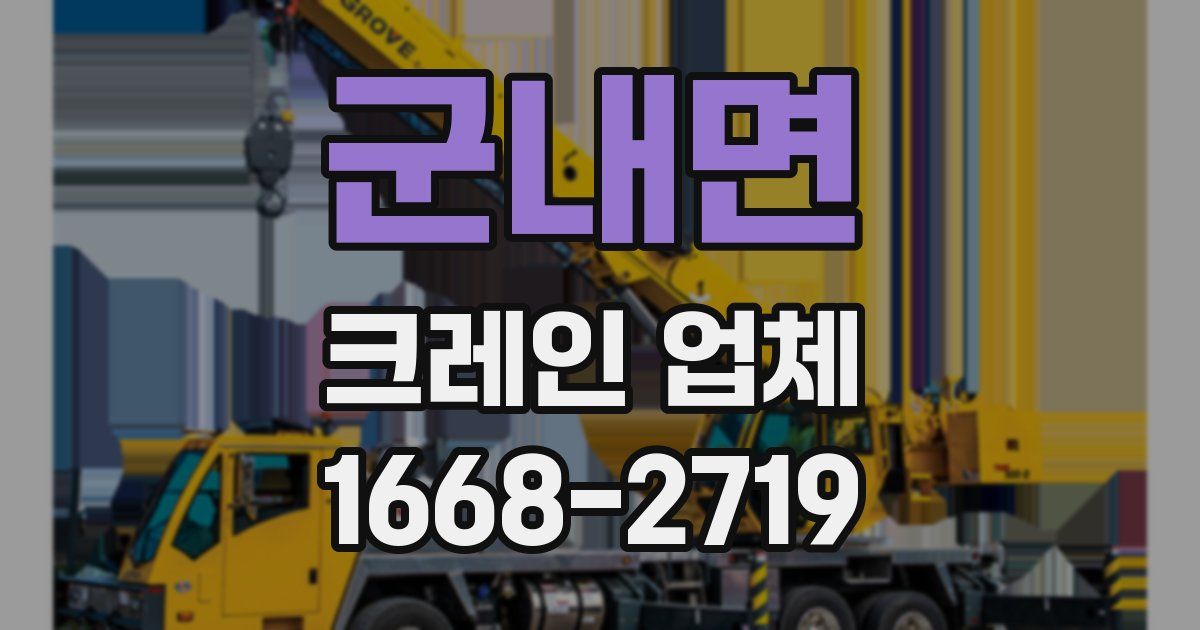 군내면 크레인 업체