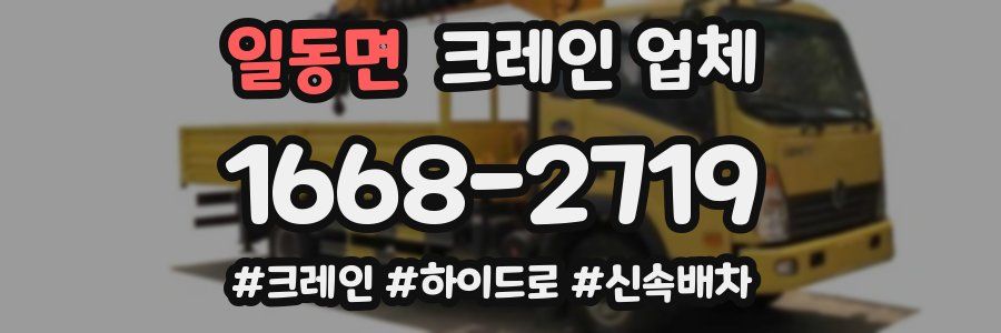 일동면 크레인 업체