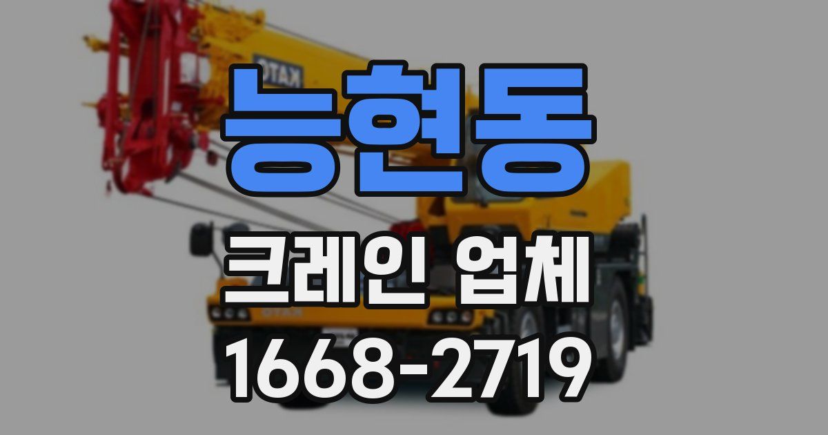 능현동 크레인 업체