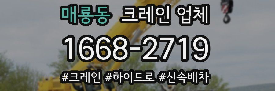 매룡동 크레인 업체