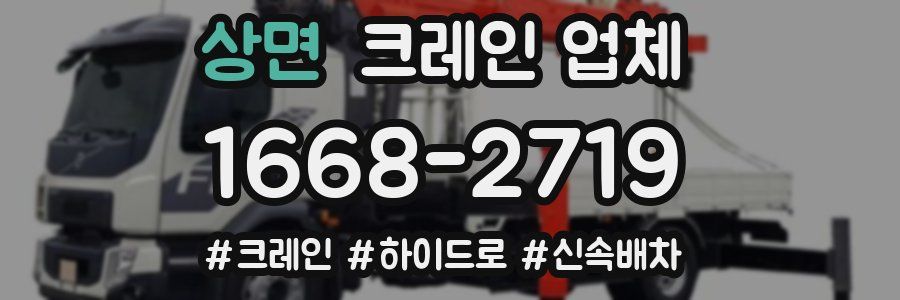 상면 크레인 업체
