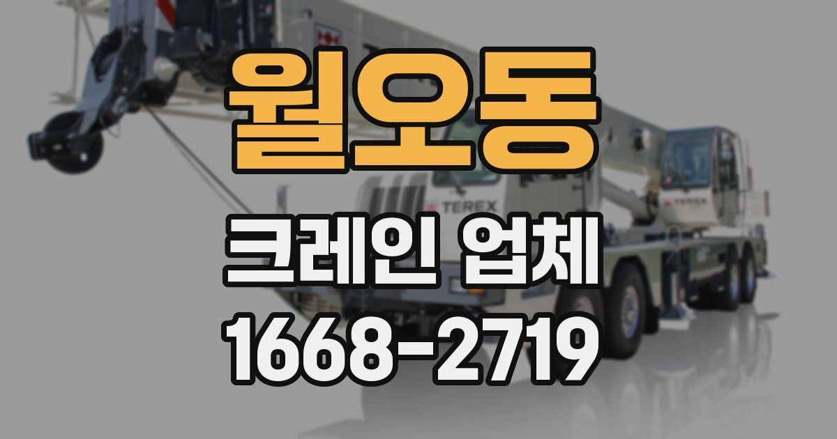 월오동 크레인 업체