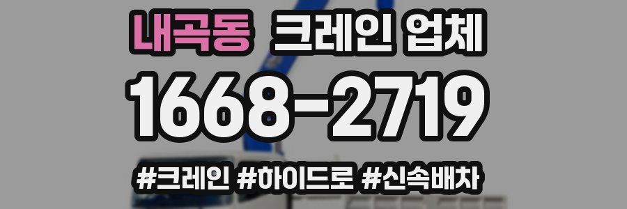 내곡동 크레인 업체