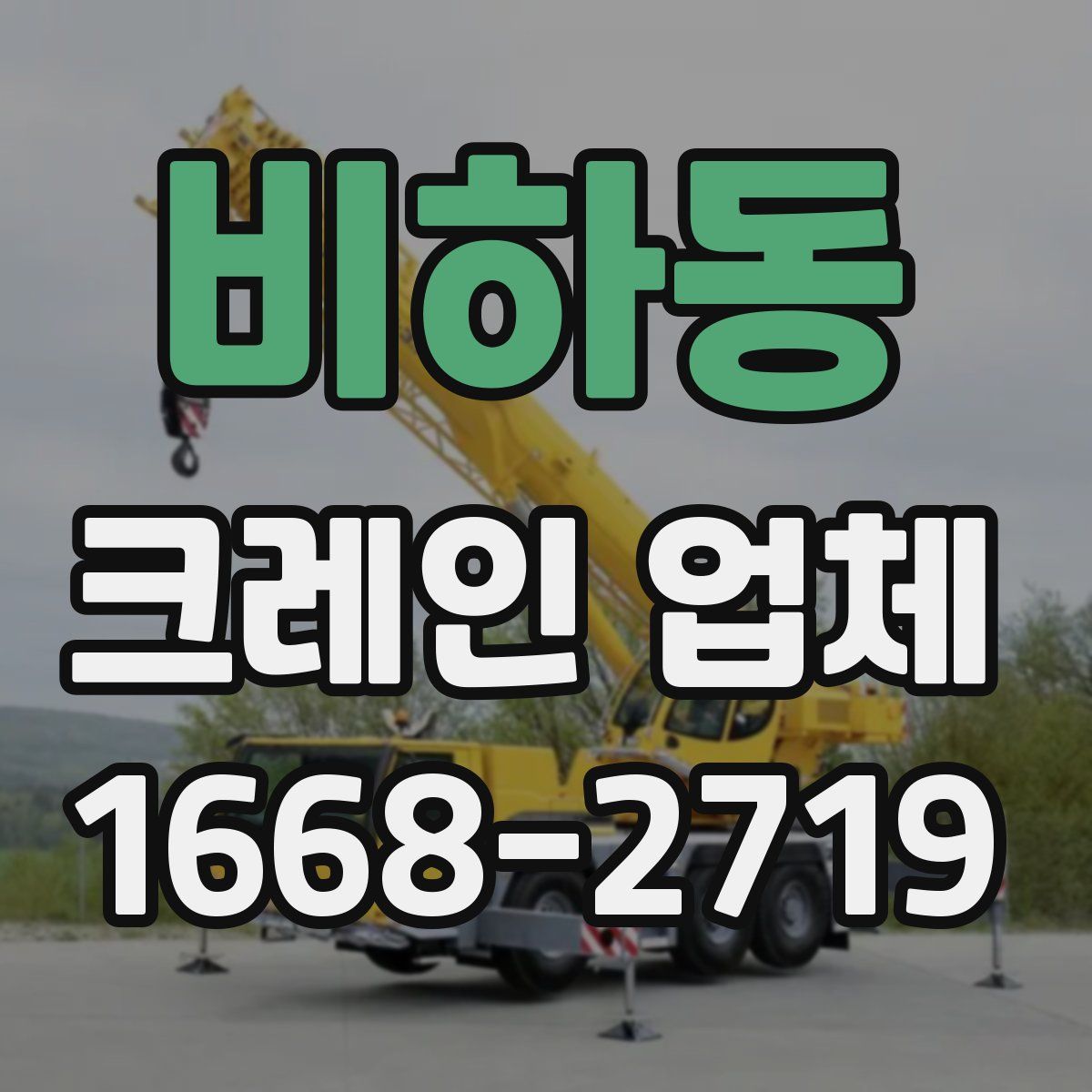 비하동 크레인 업체