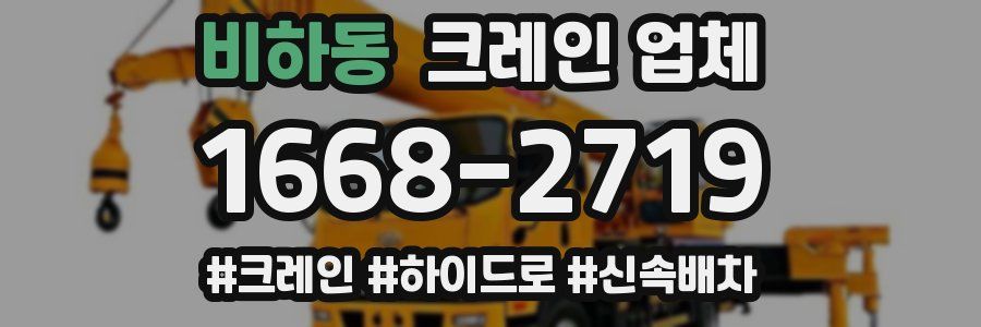 비하동 크레인 업체