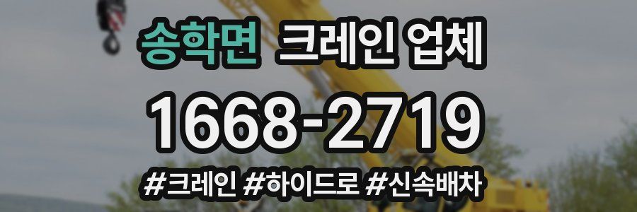 송학면 크레인 업체