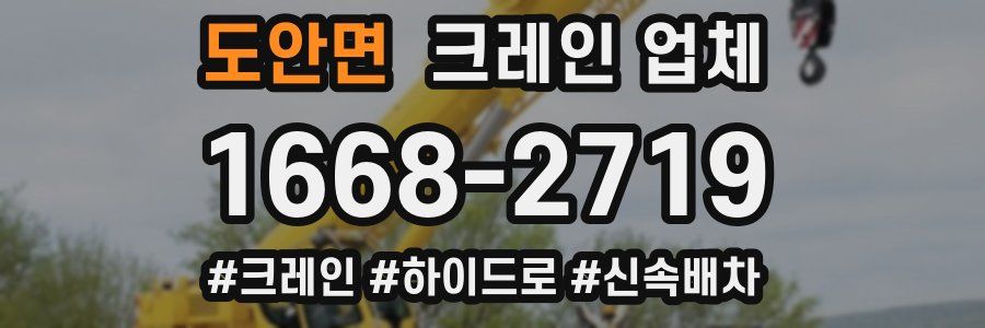 도안면 크레인 업체