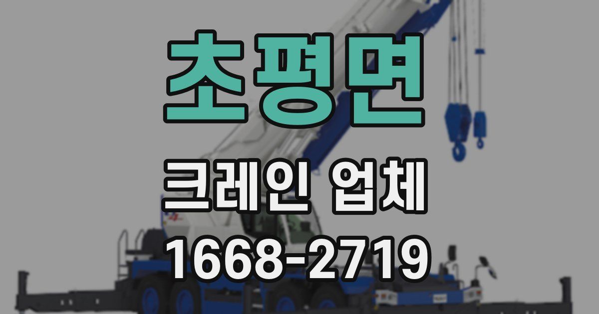초평면 크레인 업체