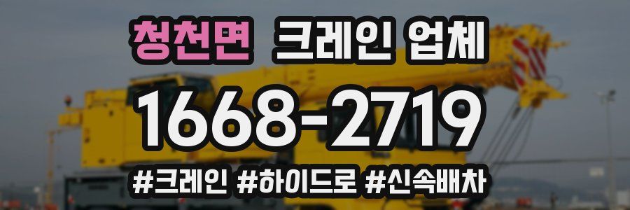 청천면 크레인 업체