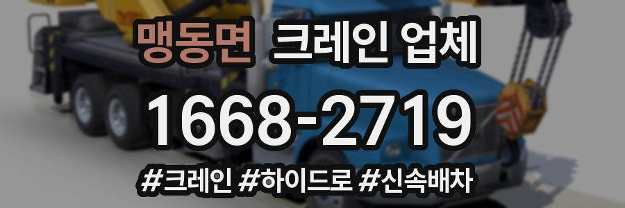 맹동면 크레인 업체