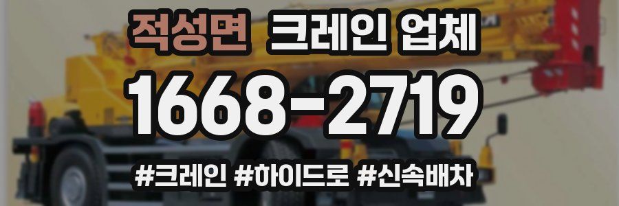 적성면 크레인 업체