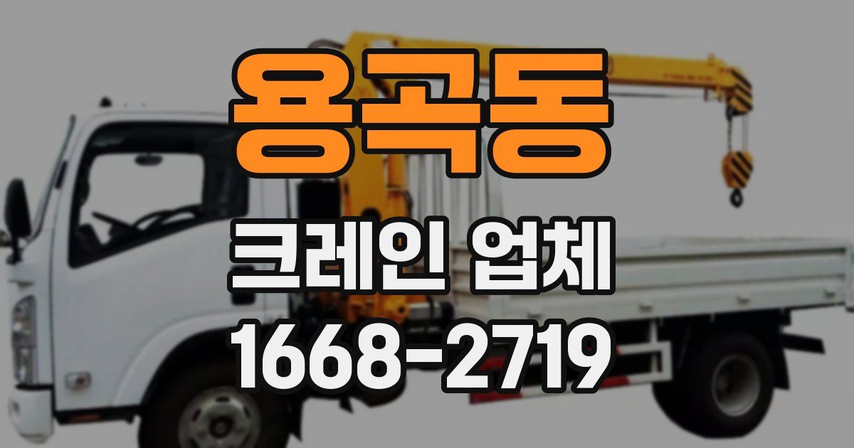 용곡동 크레인 업체