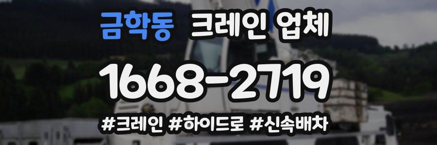 금학동 크레인 업체