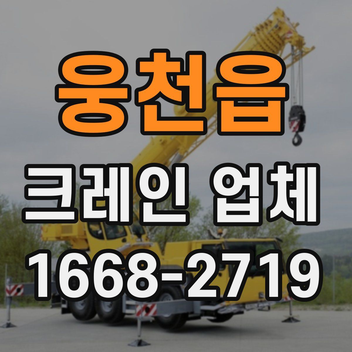 웅천읍 크레인 업체