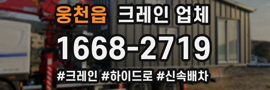 웅천읍 크레인 업체