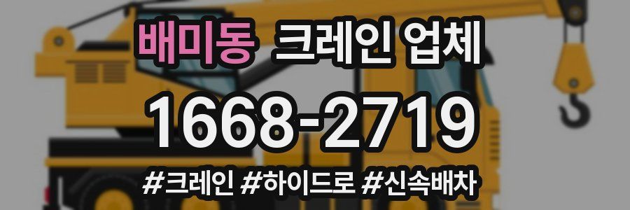 배미동 크레인 업체